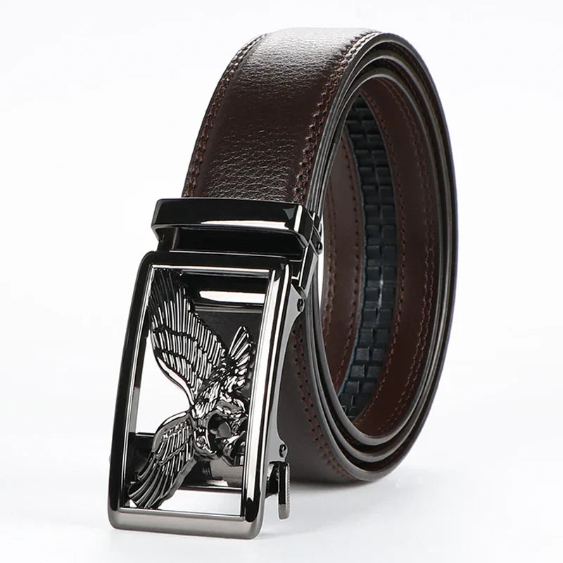 Men's Belt With Alloy Automatic Buckle, Fashion Men's Business Leisure Belt