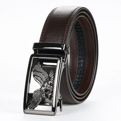 Men's Belt With Alloy Automatic Buckle, Fashion Men's Business Leisure Belt
