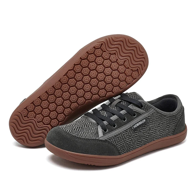 Unisex Barefoot Shoes Wide Toe Minimalist Zero Drop Walking Sneakers Lace-Up Outdoor Lightweight Casual Shoes