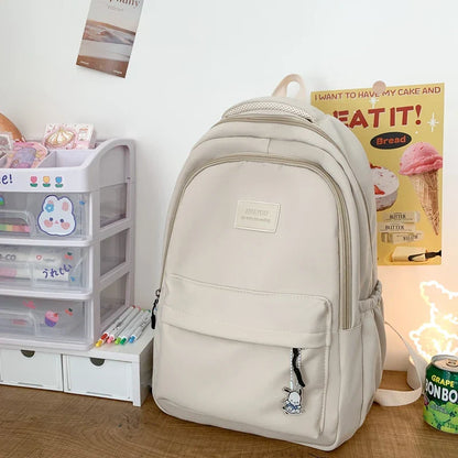 New Female Fashion Men High Capacity Waterproof College Backpack Trendy Women Laptop School Bags Cute Girl Travel Book Bag Cool