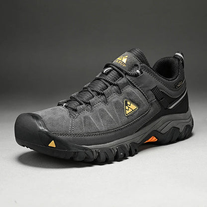 High Quality Men Hiking Shoes Durable Leather Climbing Shoes Outdoor Walking Sneakers Rubber Sole Factory Outlet