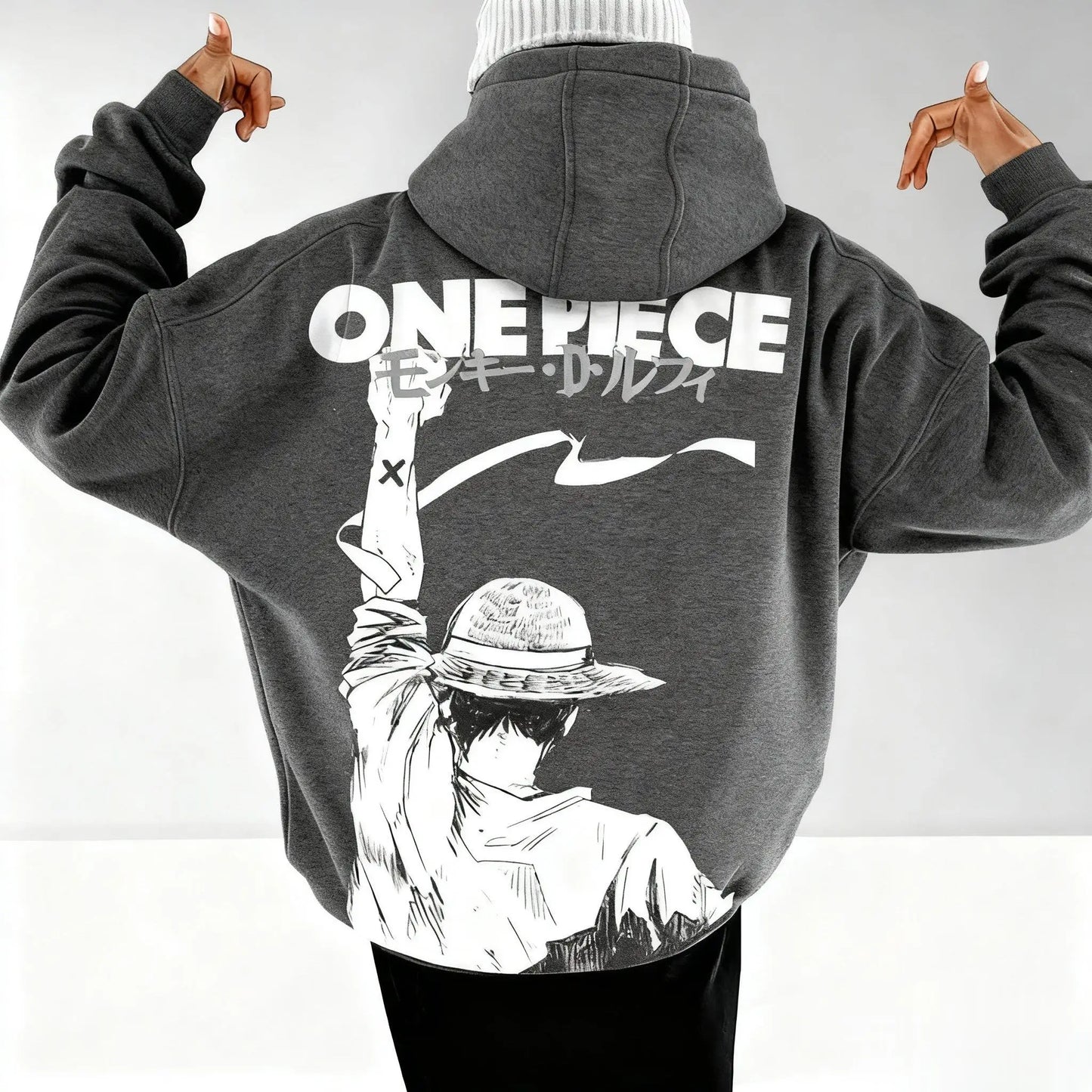 Anime Hoodie Men Women Pullover Sweatshirt Luffy Graphic Print Oversized Casual Streetwear Y2k Autumn Fashion Unisex