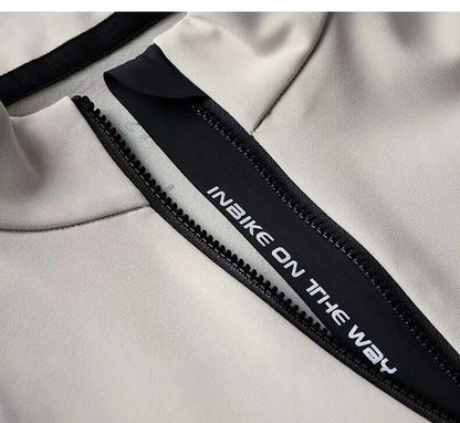 Winter Cycling Clothing for Men Fleece Cycling Sets Long Sleeve Jersey with Pockets Long Bicycle Bib Pants for Road Bikes