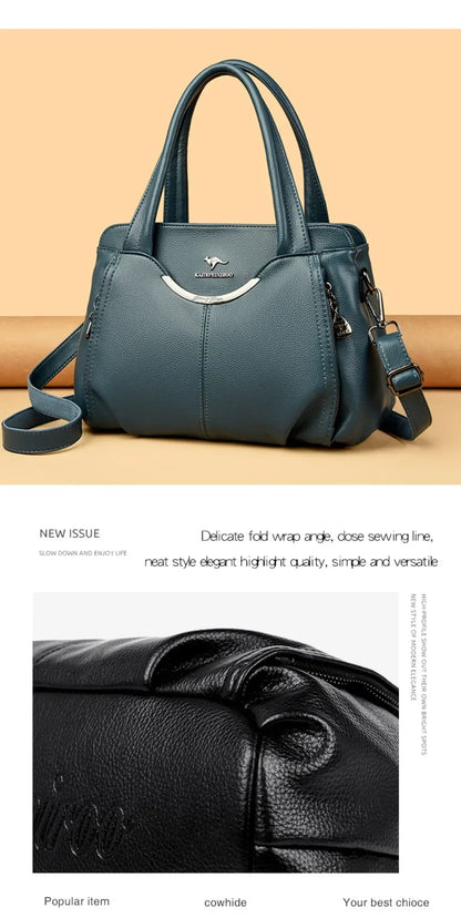 Luxury Purses and Handbags High Quality Soft Leather Shoulder Crossbody Bags for Women 2024 Elegant Tote Messenger Sac A Main