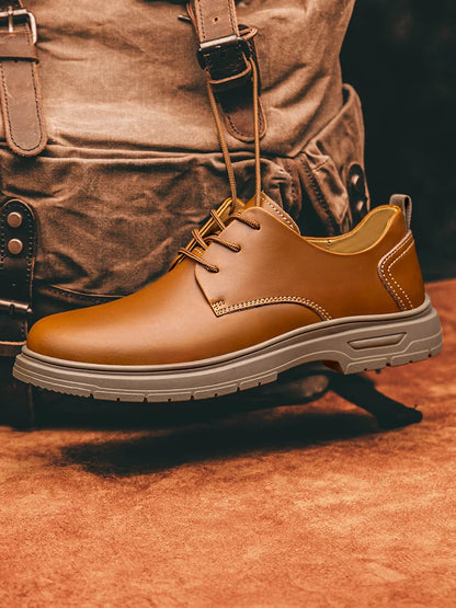Handmade Men's Business Casual Shoes Comfortable Classic Lace-Up Work Shoes Fashionable Wedding Men's Footwear