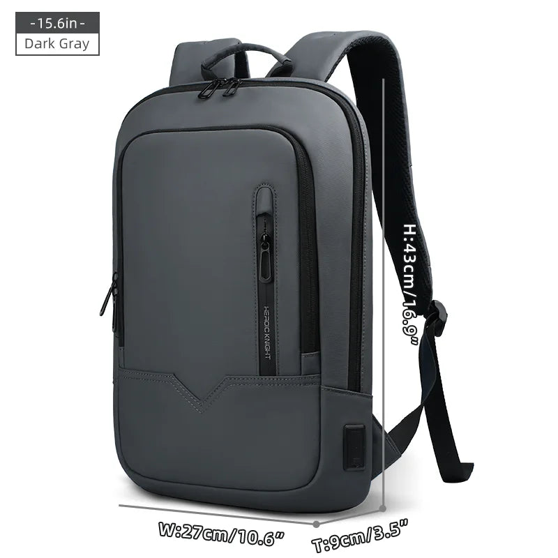 Thin Male Work Backpack Multifunctional Fashion 15.6 In Laptop Backpack Casual Waterproof Business Travel Daypack