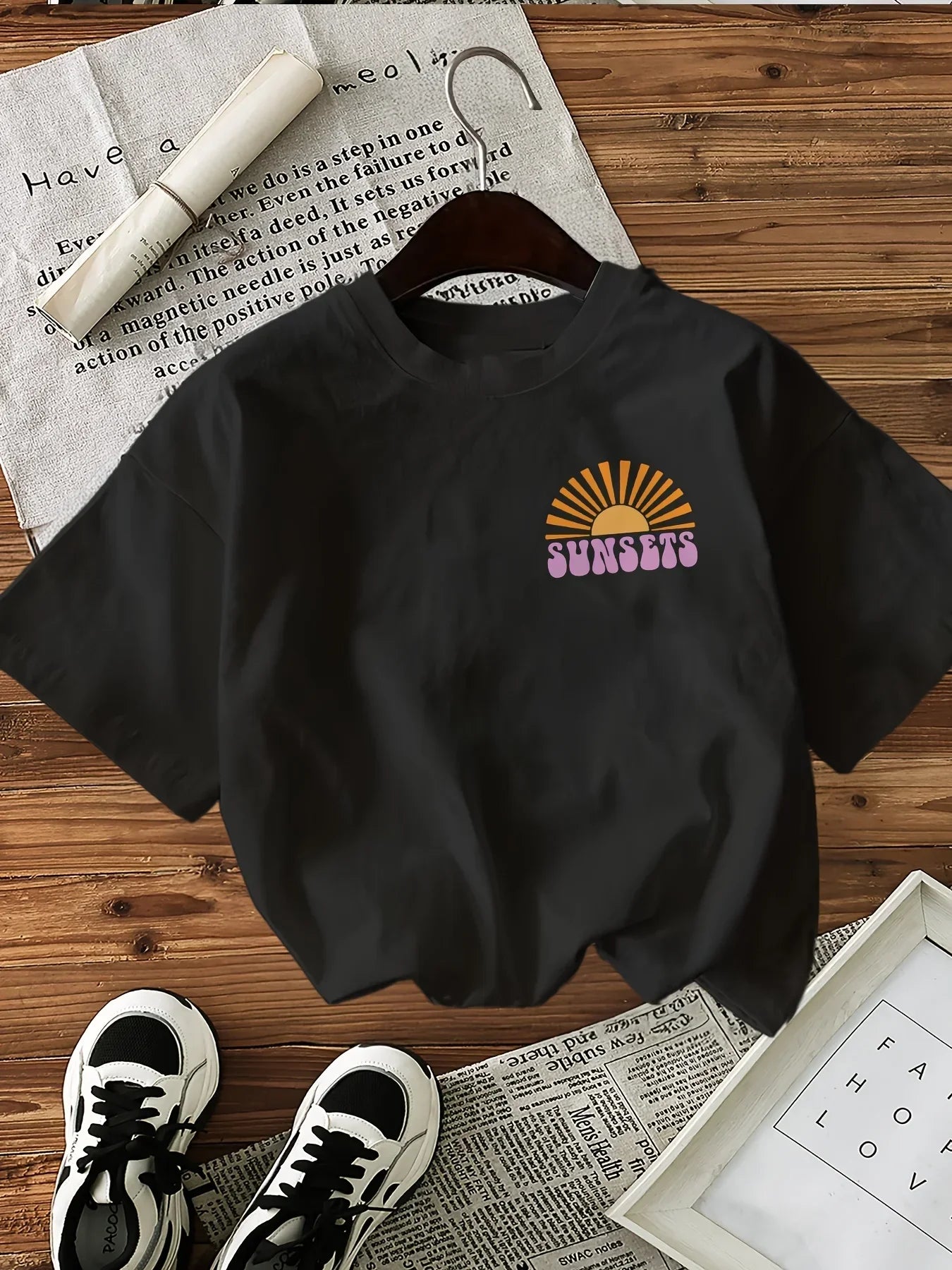 Forever Chasing Sunsets Printed T-Shirts Female Funny T Shirts Korean Fashion Graphic Casual Summer Tops Women Clothing