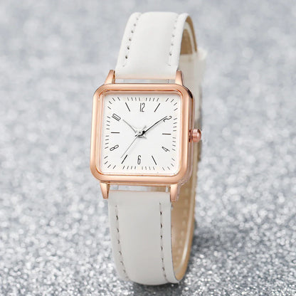 Fashion Square Women Watches Casual Leather Strap Ladies Wristwatches Clock Gift Reloj Mujer