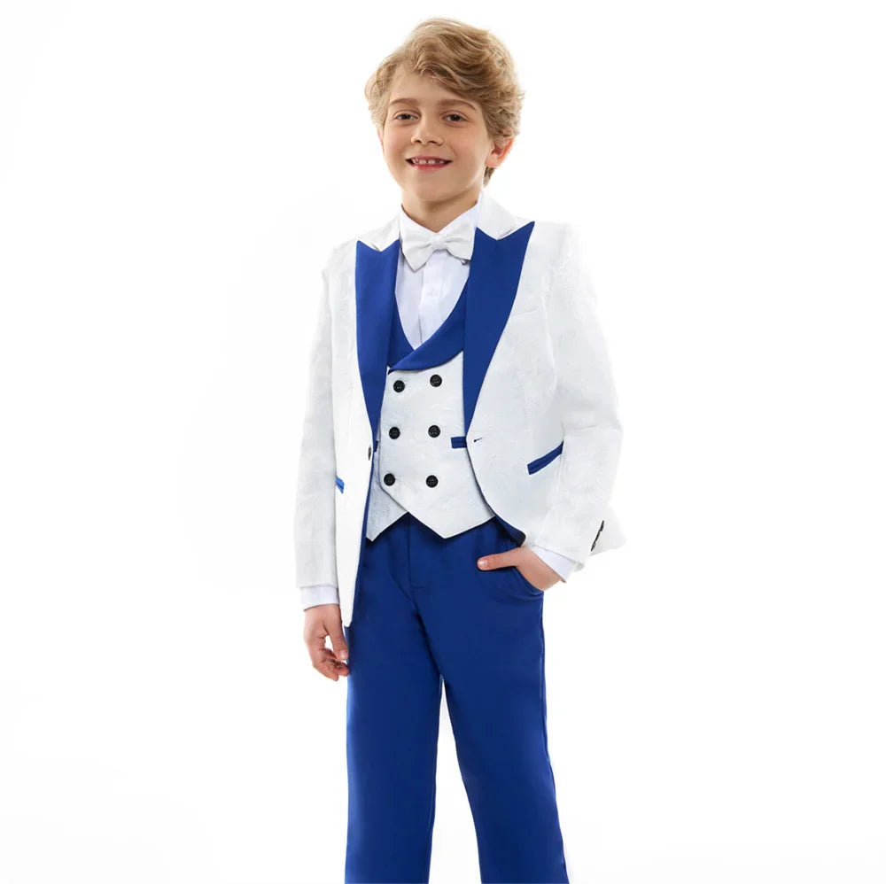 Trendy Boy Christmas Ceremony Suit Fashionable Kids Holiday Formal Outfit For Children Winter Celebration Attire