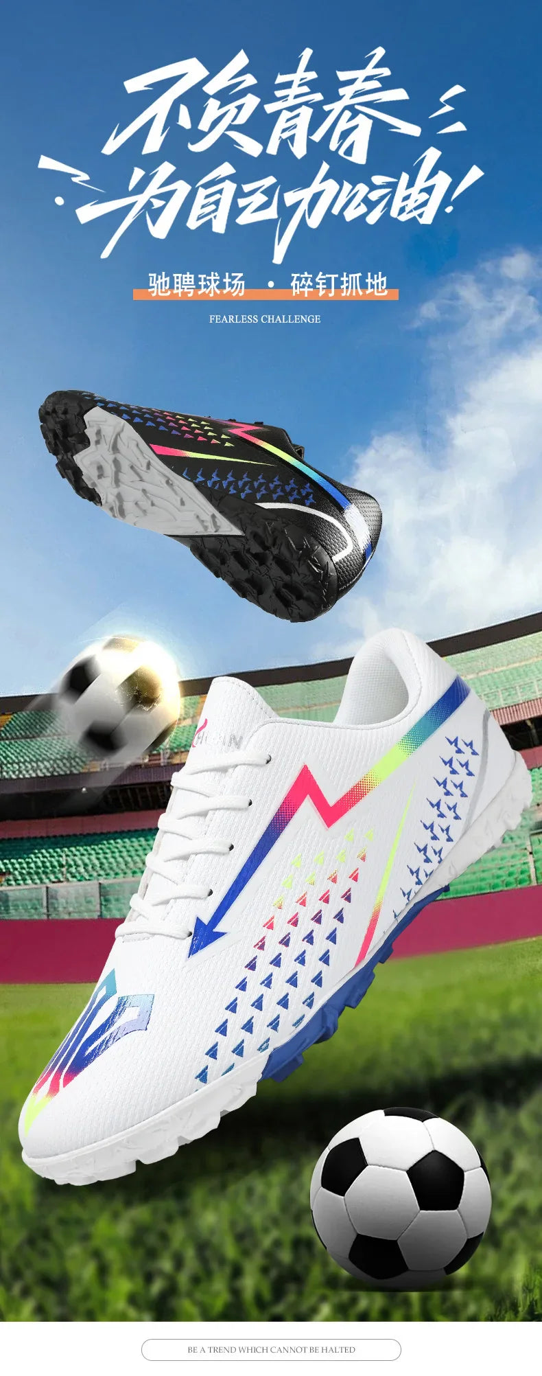 High Quality Mens Soccer Shoes Society Ultralight Turf Soccer Cleats Sneakers Training Football Boots Chuteira Campo 35-45