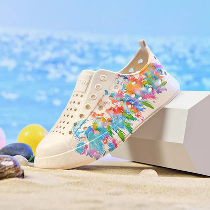 Cartoon Printing Boys Barefoot Shoes Summer Beach Non-slip Comfortable Kids Shoes Cute Closed Toe Breathable Girls Sandals