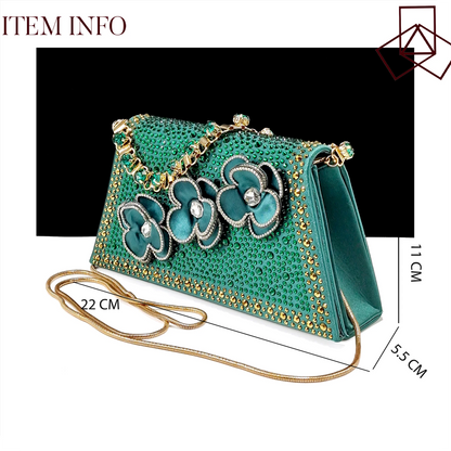 Women's Pointed Toe Shoes and Bag Flower Decoration Simple and elegant party style Suitable for party and daily use