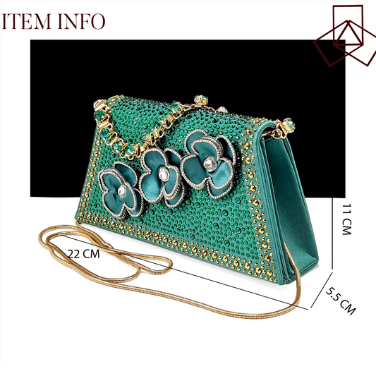 Women's Pointed Toe Shoes and Bag Flower Decoration Simple and elegant party style Suitable for party and daily use