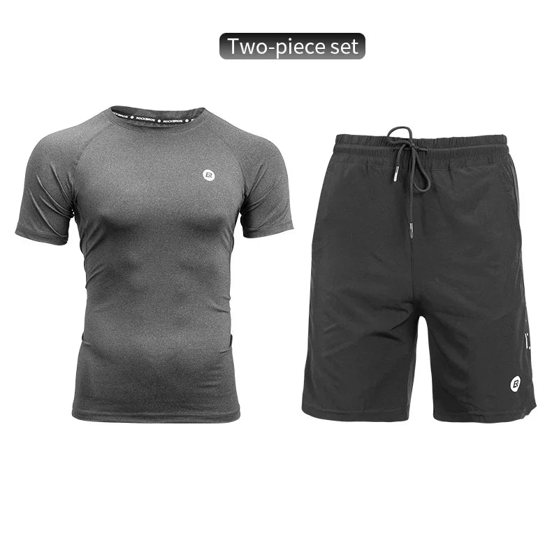 Men's Tracksuit Gym Fitness Running 5 Pcs/Set Quick Dry Sweat-absorb Compression Sport Suit Clothes Jogging Sport Wear