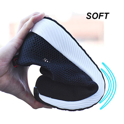 Summer Mesh Light Work Sneakers Steel Toe Protective Work Safety Shoes Men Women Breathable Construction Shoes Work Boots Men