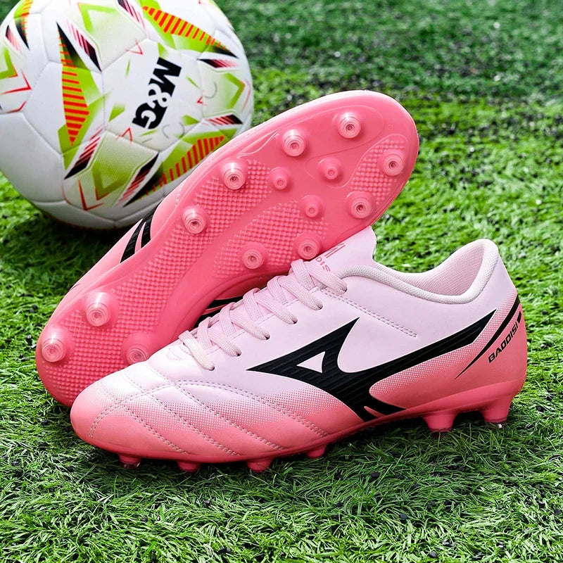 Men Football Boots Soccer Shoes Breathable Professional Turf Outdoor Non-slip Long Spikes Adult Ultralight Training Futsal