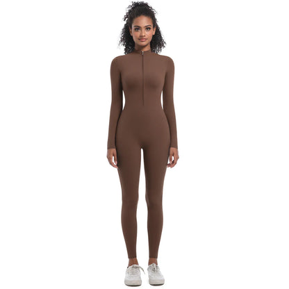 Women's Jumpsuit Women's Sports Shapewear Seamless Slim Fit Long Sleeve Sports Bodysuit  Fitness Sports Bodysuit Yoga Suit