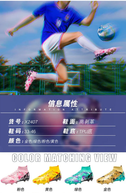 Professional Football Boots Men Soccer Shoes Society Football Cleats FG Lightweight Training Soccer Sneakers Outdoor Sports Shoe