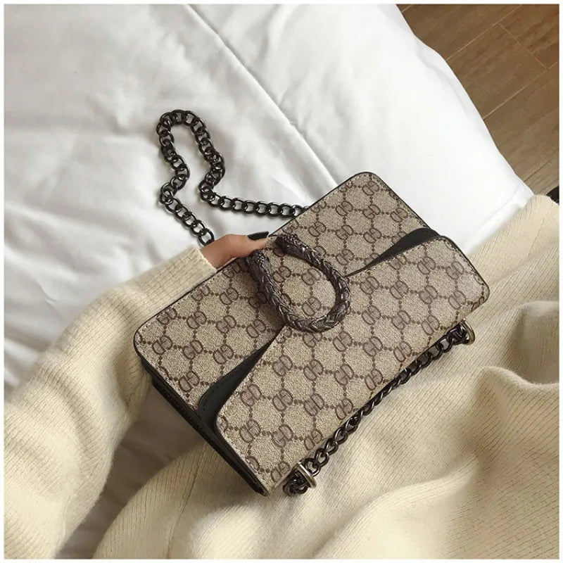 2025 New Trendy Fashion Dionysus Bag Vintage Print Mini Shoulder Crossbody Chain Bag for Women