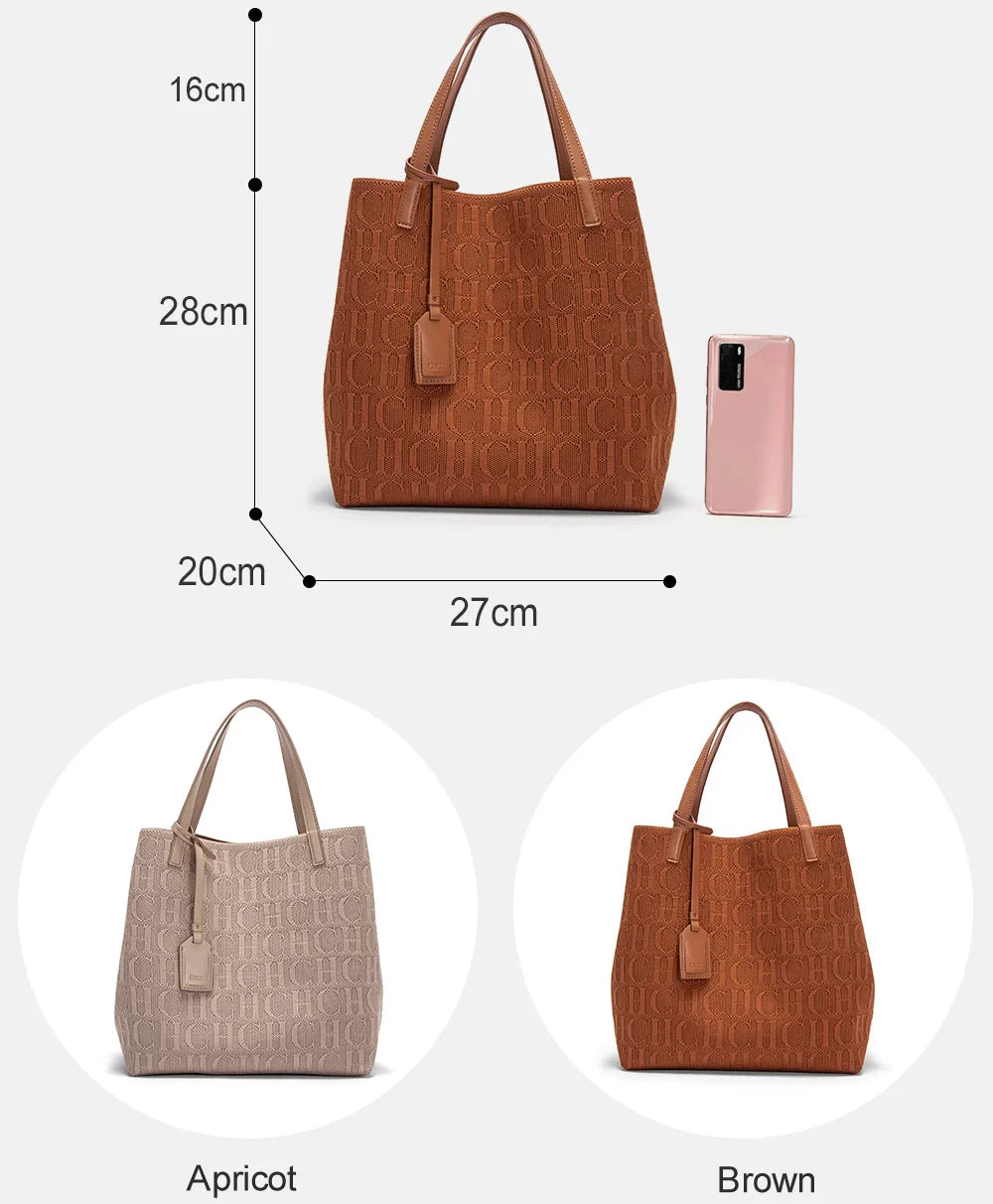 Fashionable Classic New Solid Color Outer Bag Women's Handbag Exquisite Handcrafted Weaving Large Capacity Handbag