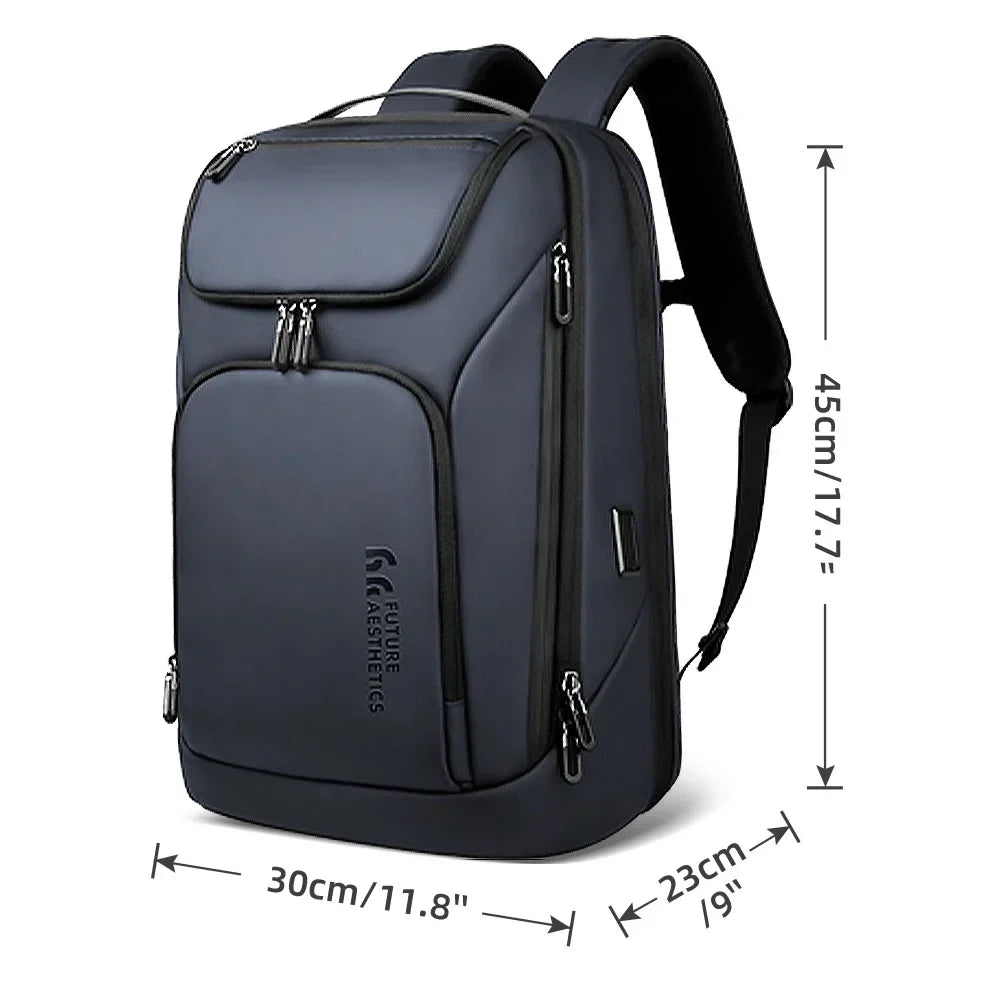 Business Backpack for Men Waterproof Travel 17.3" Laptop Backpack  High Capacity Multifunctional Pack USB Charging