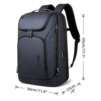 Business Backpack for Men Waterproof Travel 17.3" Laptop Backpack  High Capacity Multifunctional Pack USB Charging