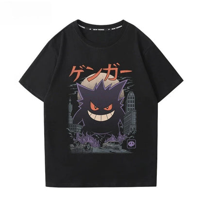 Printing Tee Pure Cotton T-shirt Men's 2026 Summer Fashion Oversize Street Casual Y2K Tops Streetwear Clothing