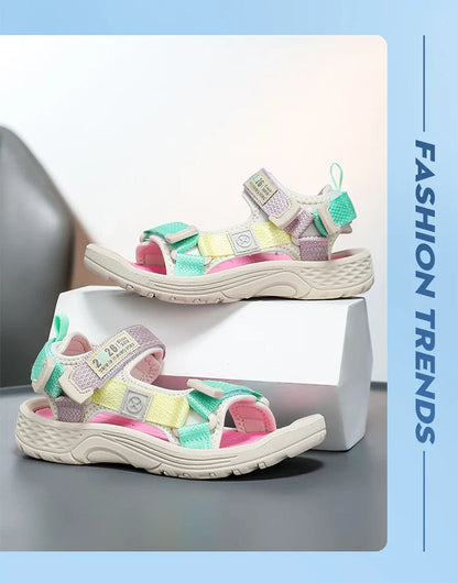 Fashion Kids Sandals Boy Soft Sole Non-slip Outdoor Breathable Walking Sandials Summer Children's Girls Beach Shoes