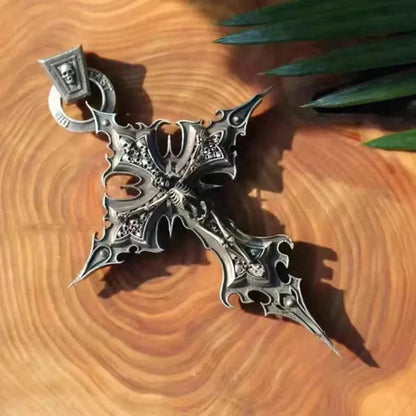 Dante Purgatory Cross Necklace Vintage Christian Passion Jesus Cross Pendant Male and Female Catholic Amulet Jewelry Gift