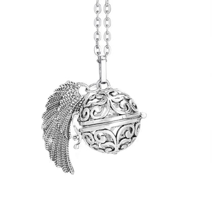 Music Chime Mexico Angel Ball Caller Locket Necklace Antique Vintage Pregnancy Essential Oil Diffuser Aromatherapy Necklace