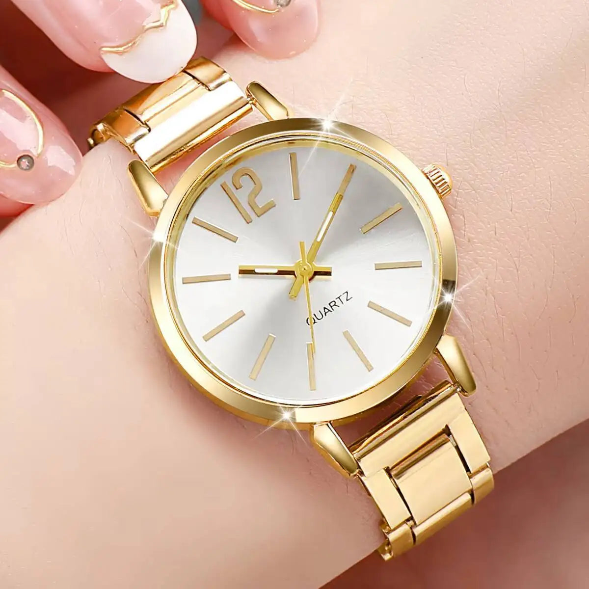 1/2/3PCS Simple Dial Women Quartz Watch Fashion Small Ladies Wristwatch Reloj Mujer Girls Clock Gift（Without Box）