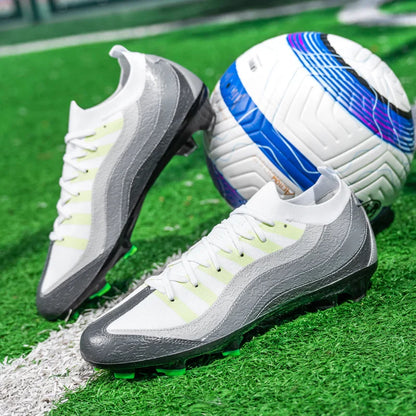 Men's Sports Football Shoes Fg/Ag Long Nail Adult Artificial Grassland Durable Training Specific Shoes High-Tops Non Slip Shoes