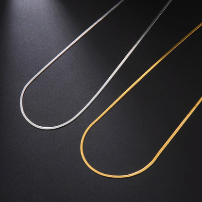 Stainless Steel Snake Chain Necklace for Women Men Gold Color Herringbone Choker Neck Chains 2026 Trend Jewelry Gift Hot