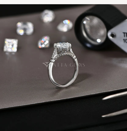 Original Design Moissanite Ring Lab Diamond Sparkling 925 Sterling Silver  for Women Engagement Fine Customized Jewelry