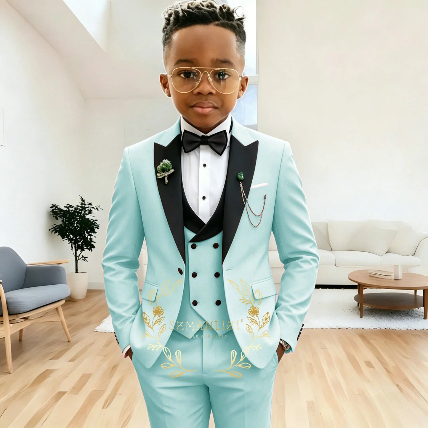 Pink Peaked Lapel Boy Formal Suits Dinner Tuxedos Boys Groomsmen Kids For Wedding Party Prom Suit Wear Ensembles De Blazers
