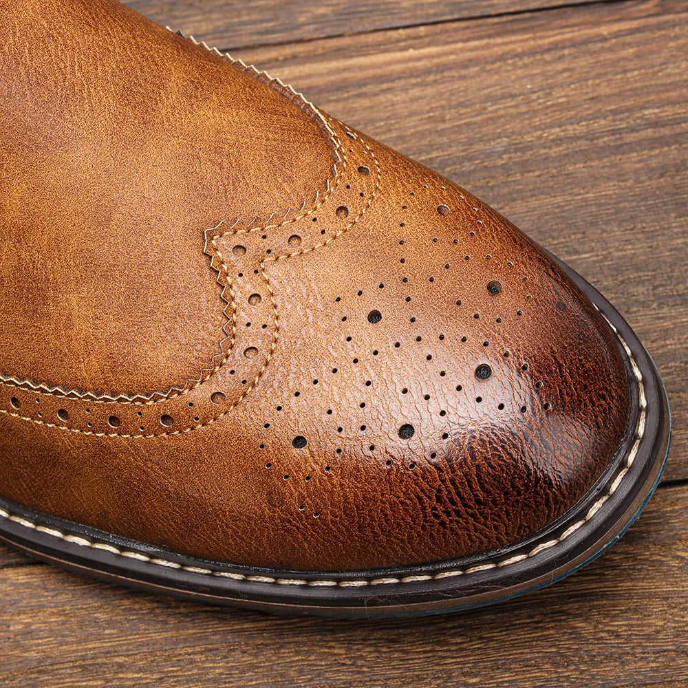 Size 8-13 Retro Men Boots 2025 Fashion Comfortable Spring Leather Boots