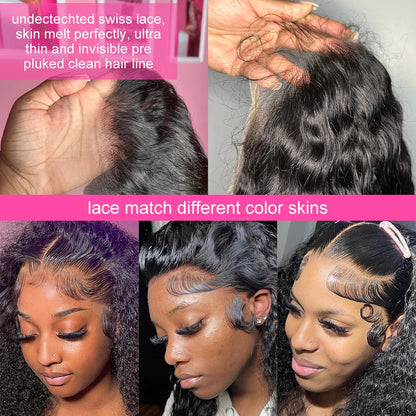 34 36inch Hd 13x4 13x6 Curly Wigs Deep Wave Frontal Wig Brazilian Curly Human Hair Wig Loose Water Wave Wig For Women