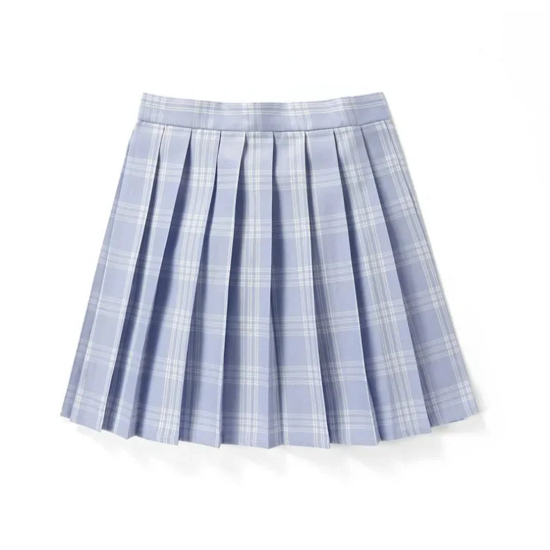 Summer Women High Waist Pleated Plaid Skirts Mini Tennis Skirt Harajuku JK Japanese School Uniform Short A-Line Mini Skirt Girl