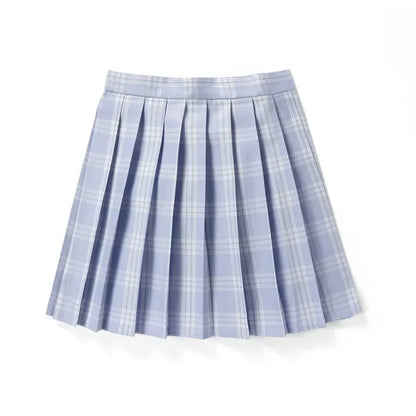 Summer Women High Waist Pleated Plaid Skirts Mini Tennis Skirt Harajuku JK Japanese School Uniform Short A-Line Mini Skirt Girl
