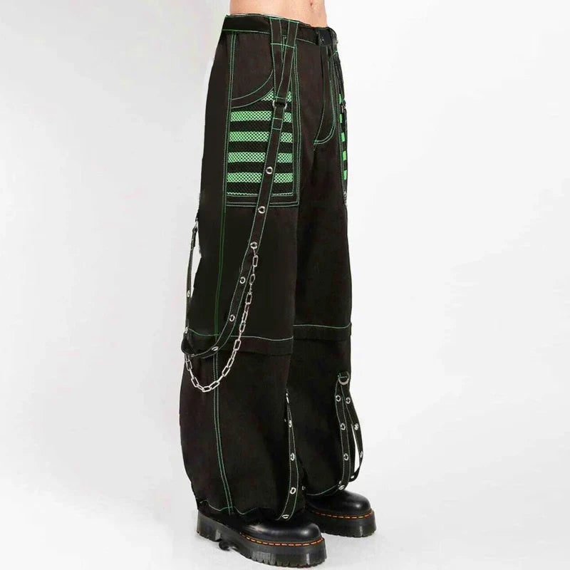 Punk Style Y2k Wid Leg Denim Pants E-girl Gothic Loose Trousers Cyber Grunge Cargo Pants Harajuku High Waist Baggy Jeans Women