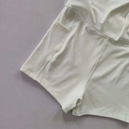 Pockets V High Waist Long skirts Woman Fitness Quick drying Running Outdoors Mini Skirts for Women