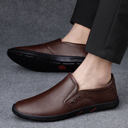Leather Men Casual Shoes Breathable Soft Sole Office Loafers Shoes Men Designer Shoes