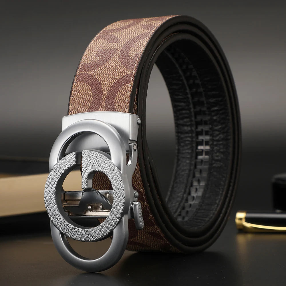 New Width 3.4cm Women's Belt Formal Leather Canvas Belt Women High Quality Metal Buckle Male Belt for men jeans work belt