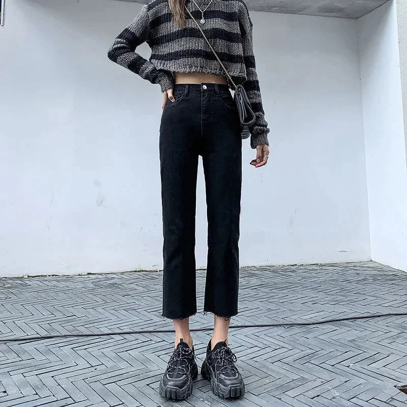 Women's Loose Straight Slimming Student Versatile Pants