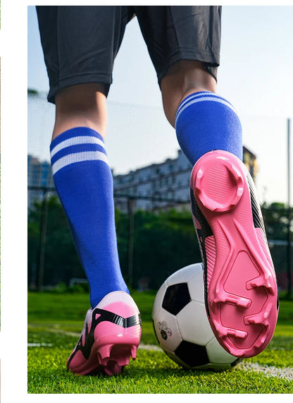 New Men's Football Boots Cleats Non-Slip Sneakers Training  Adult High Quality Soccer Shoes FG Unisex Sneakers Boy Drop Shipping