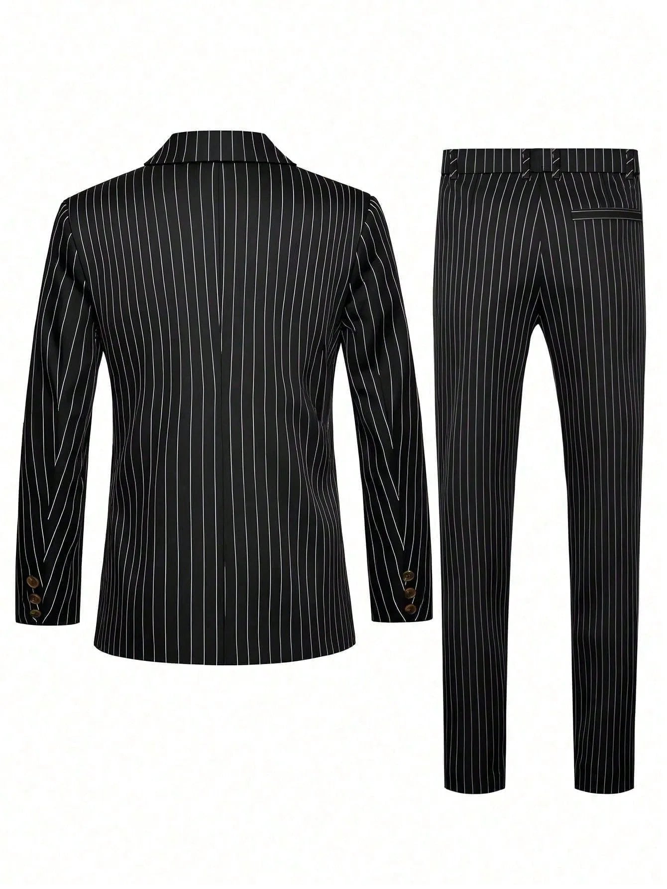 High-quality European and American Men's Clothing, Formal Suits with Stripes, Trousers for Business, Formal Dinners, Weddings