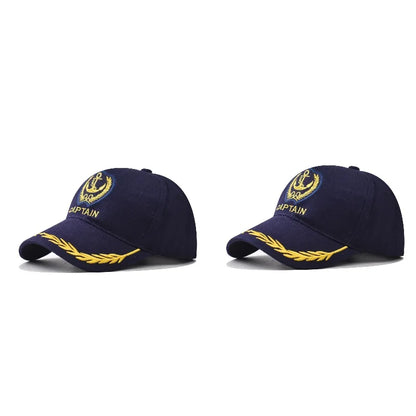 Men Women Baseball Caps Nautical Marine Sailor Navy Captain Hats Adjustable Cotton Hat for Party Performance Costume Cosplay Y2K
