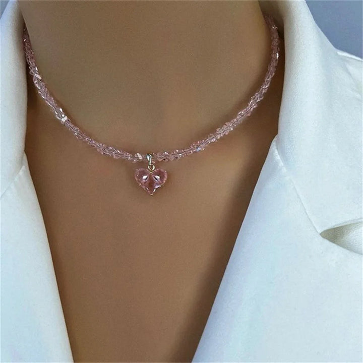 Necklace For Women Female Boho Geometric Baroque Transparent Crystal