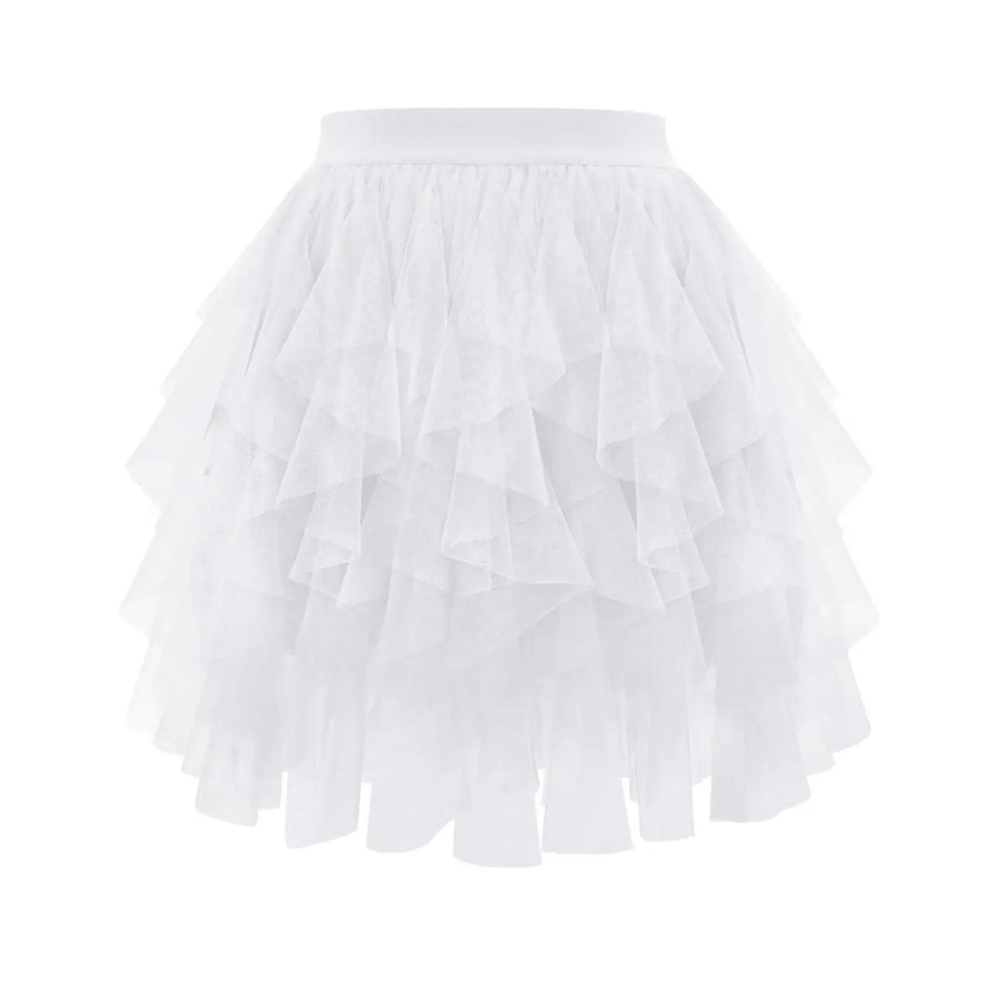 Women's Tulle Tutu Skirt Fashion Solid Color High Waist Mesh Skirt A-line Puff Skirt Cute Cake Skirt Cute Ballet Ball Half Skirt