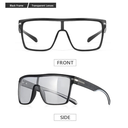 Fashion Photochromic Polarized Sunglasses Men Women Oversized Sun Glasses Male Night Vision Driving Goggles UV400